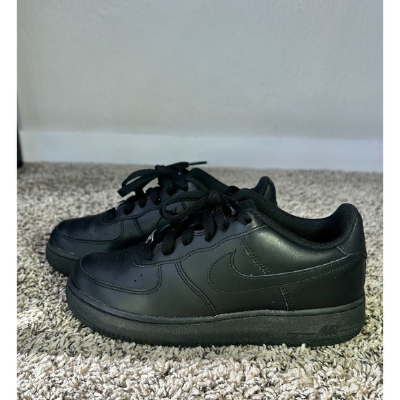 Nike Other - Nike Air Force 1 Low Sneakers Youth Size 6Y/7.5W Black Leather FV5951 001